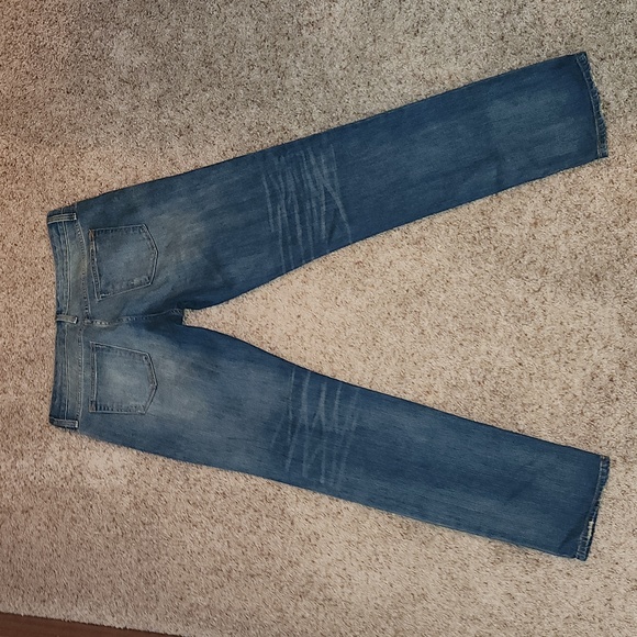 GAP 1969 Real straight 32T Distressed Blue Jeans - Picture 5 of 5